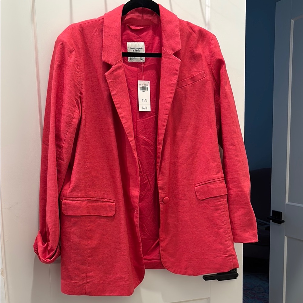 Abercrombie & Fitch Oversized Women's Pink Blazer